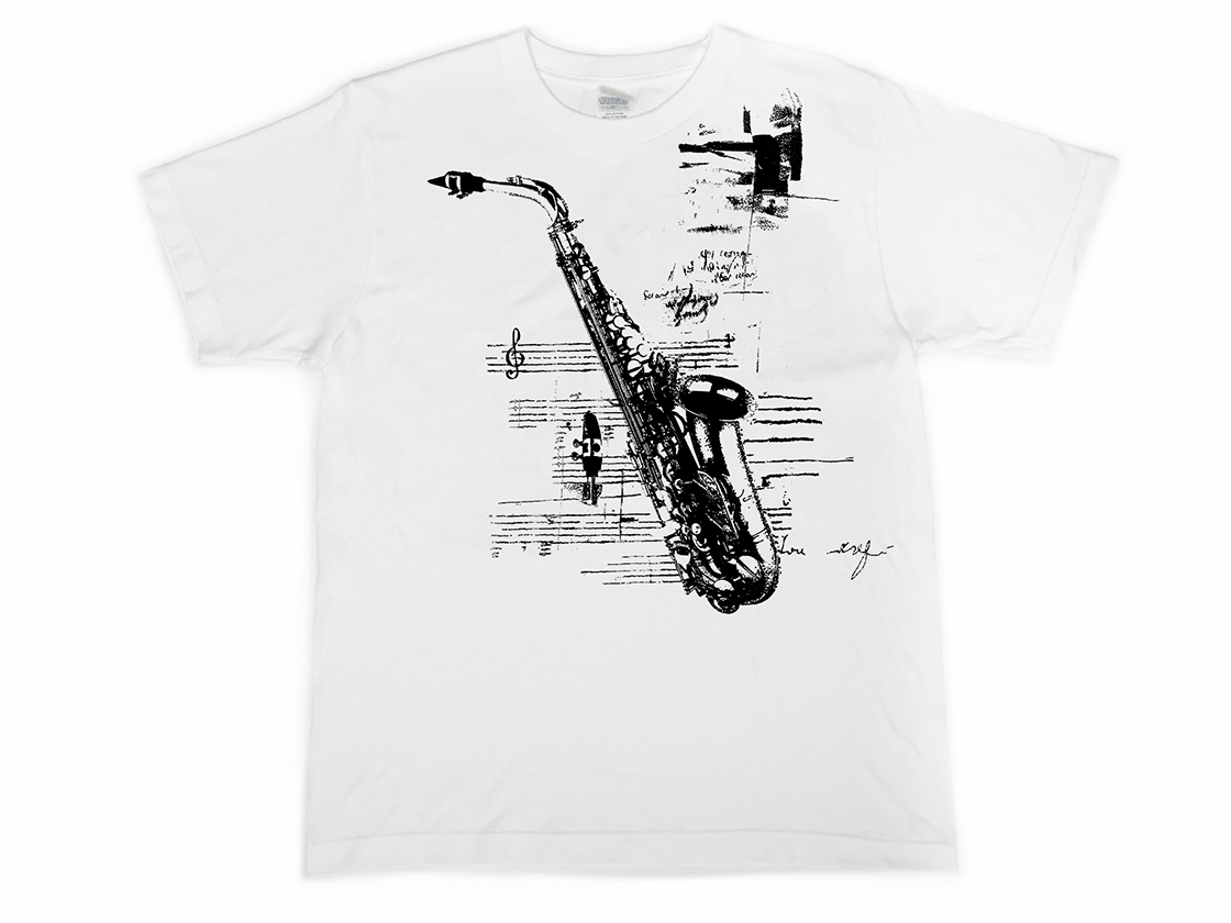 楽器柄Tシャツ アルトサックス